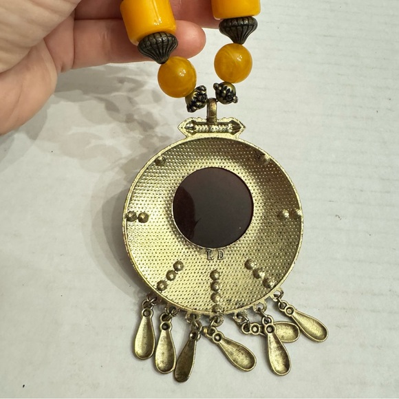 Beaded Statement Necklace African Necklace Boho Ethnic Tribal Pendant Jewelry - Picture 15 of 16